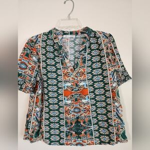 Women's Multicolor Patterned Top